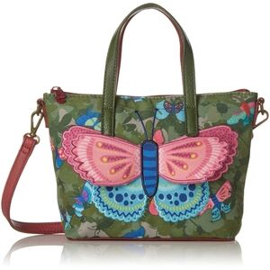NWT Desigual Bols Bag 4092 Embroidered Butterfly Discontinued